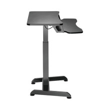 Sit-stand workstation, single motor, w / keyboard tray, black