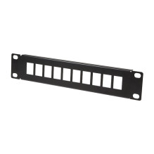 Logilink 10" kystone panel for 10 keystone jacks, black Logilink 10" kystone panel for 10 keystone jacks, black