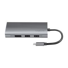 USB 3.2 Gen1, Docking Station, USB-C, 8-Port, PD, silver USB 3.2 Gen1, Docking Station, USB-C, 8-Port, PD, silver
