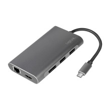 USB 3.2 Gen1, Docking Station, USB-C, 8-Port, PD, silver USB 3.2 Gen1, Docking Station, USB-C, 8-Port, PD, silver