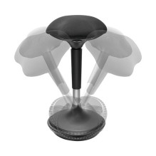 Height adjustable wobble stool for sit-stand desk Height adjustable wobble stool for sit-stand desk