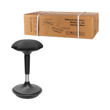 Height adjustable wobble stool for sit-stand desk Height adjustable wobble stool for sit-stand desk