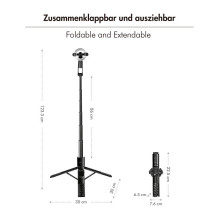 Logilink Wireless Tripod "Selfie Stick", magnetic, black Logilink Wireless Tripod "Selfie Stick", magnetic, black