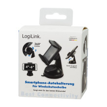 Logilink Smartphone car holder, black Logilink Smartphone car holder, black