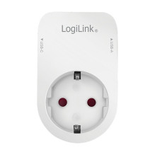 Logilink USB-A / C charger, 17 W, 2-port, 1x USB-A, 1x USB-C, 1x CEE 7 / 3, Charging cradle, White Logilink USB-A / C charger, 17 W, 2-port, 1x USB-A, 1x USB-C, 1x CEE 7 / 3, Charging cradle, White