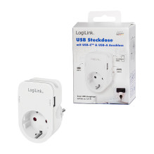 Logilink USB-A / C charger, 17 W, 2-port, 1x USB-A, 1x USB-C, 1x CEE 7 / 3, Charging cradle, White Logilink USB-A / C charger, 17 W, 2-port, 1x USB-A, 1x USB-C, 1x CEE 7 / 3, Charging cradle, White