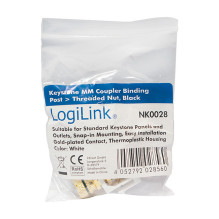 Keystone Verbinder Binding Post Threaded Nut, black LogiLink Keystone Verbinder Binding Post Threaded Nut, black LogiLink