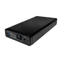 3,5" išorinis. Pridedamas USB 3.0 / SATA, juodas, ALU 3,5" išorinis. Pridedamas USB 3.0 / SATA, juodas, ALU