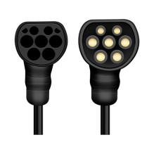 LogiLink Elektroauto Ladekabel / electric car charging cable Typ 2 Spiral 11kW 3P 20A 5m Black + Tasche LogiLink Elektroauto Ladekabel / electric car charging cable Typ 2 Spiral 11kW 3P 20A 5m Black + Tasche
