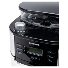 Tornado Filterkaffeemaschine TCM1025A-GS Edelstahl und Schwarz Tornado Filterkaffeemaschine TCM1025A-GS Edelstahl und Schwarz