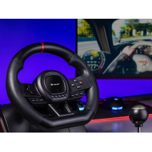 Tracer SimRacer Manual Gearbox 6in1 Black Steering wheel + pedals + shifter Analogue Nintendo Switch, PC, PlayStation 4, Tracer SimRacer Manual Gearbox 6in1 Black Steering wheel + pedals + shifter Analogue Nintendo Switch, PC, PlayStation 4,