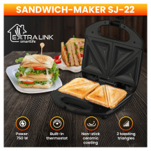 Extralink Smart Life Sandwich Maker SJ-22, 750W