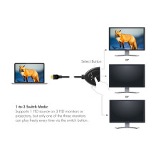 Perjungti HDMI,3-port,bidirekt(1x3 / 3x1),4K / 30Hz,CEC Perjungti HDMI,3-port,bidirekt(1x3 / 3x1),4K / 30Hz,CEC
