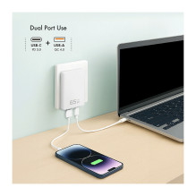 Logilink USB Steckdosena adapteris 1xUSB-A, 1xUSB-C, 65W weiß Logilink USB Steckdosena adapteris 1xUSB-A, 1xUSB-C, 65W weiß