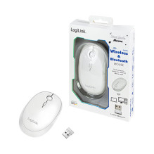 Logilink Maus Funk Bluetooth,2.4GHz,800 / 1200 / 1600dpi,weiß Logilink Maus Funk Bluetooth,2.4GHz,800 / 1200 / 1600dpi,weiß