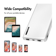 LogiLink Power Bank 10000mAh 1xUSB-C 2x USB-A balta LogiLink Power Bank 10000mAh 1xUSB-C 2x USB-A balta