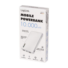 LogiLink Power Bank 10000mAh 1xUSB-C 2x USB-A balta LogiLink Power Bank 10000mAh 1xUSB-C 2x USB-A balta