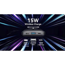 „Veger“ nešiojamoji baterija, suderinama su „Magsafe Veger MagOn“ (VP1151 / W1151) PD QC3.0 2A 20W su belaidžiu įkrovimu „Veger“ nešiojamoji baterija, suderinama su „Magsafe Veger MagOn“ (VP1151 / W1151) PD QC3.0 2A 20W su belaidžiu įkrovimu