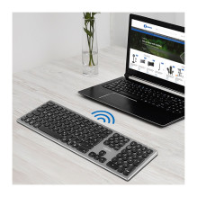 Logilink Wireless Multi-Device-Tastatur BT 5.0, grau Logilink Wireless Multi-Device-Tastatur BT 5.0, grau