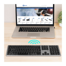 Logilink Wireless Multi-Device-Tastatur BT 5.0, grau Logilink Wireless Multi-Device-Tastatur BT 5.0, grau