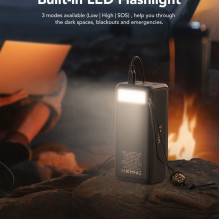 „Veger“ nešiojama baterija „Veger Tank Boost“ (W5001C) PD QC3.0 5A 130W 56000 mAh, juoda „Veger“ nešiojama baterija „Veger Tank Boost“ (W5001C) PD QC3.0 5A 130W 56000 mAh, juoda