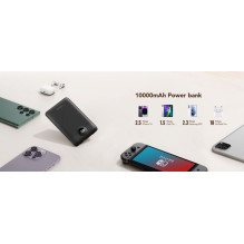 Veger Powerbank Veger C11 (W1170) PD QC3.0 2A 22,5W 10000 mAh with built-in cables USB C / Lightning black Veger Powerbank Veger C11 (W1170) PD QC3.0 2A 22,5W 10000 mAh with built-in cables USB C / Lightning black