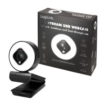 Logilink Interneto kamera FHD 76° Dual-Mikro Autof. Ringlicht Stativ Logilink Interneto kamera FHD 76° Dual-Mikro Autof. Ringlicht Stativ