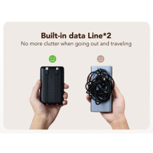 Veger Powerbank Veger C11 (W1170) PD QC3.0 2A 22,5W 10000 mAh with built-in cables USB C / Lightning black Veger Powerbank Veger C11 (W1170) PD QC3.0 2A 22,5W 10000 mAh with built-in cables USB C / Lightning black