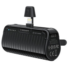 Veger Powerbank Veger PlugOn (W0558P) PD QC3.0 2,4A 20W 5000 mAh with a built-in connector Lightning black Veger Powerbank Veger PlugOn (W0558P) PD QC3.0 2,4A 20W 5000 mAh with a built-in connector Lightning black