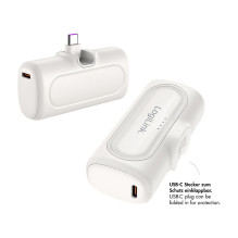 Logilink Mobilusis išorinis akumuliatorius, LiPo, 5000 mAh, integruotas USB-C jungtis, baltas Logilink Mobilusis išorinis akumuliatorius, LiPo, 5000 mAh, integruotas USB-C jungtis, baltas