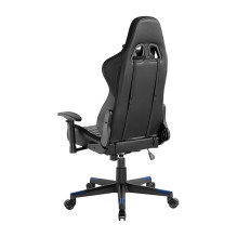 Gaming Chair, w / lumbar support, RGB lights, black / blue Gaming Chair, w / lumbar support, RGB lights, black / blue