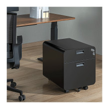 Mobile File Cabinet, 2-drawer, w / lock, black Mobile File Cabinet, 2-drawer, w / lock, black