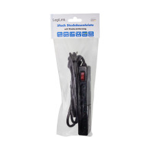 Logilink Outlet Strip, 3 euro sockets, w / switch, black Logilink Outlet Strip, 3 euro sockets, w / switch, black