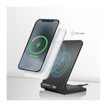 Logilink Wireless Quick Charging Stand 15 W, twin coil, black Logilink Wireless Quick Charging Stand 15 W, twin coil, black