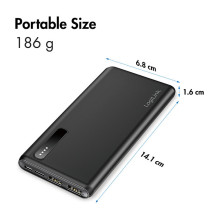 Logilink Mobilusis išorinis akumuliatorius, LiPo, 8.000 mAh, juodas Logilink Mobilusis išorinis akumuliatorius, LiPo, 8.000 mAh, juodas