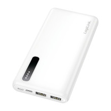 Logilink Mobilusis išorinis akumuliatorius, LiPo, 8.000 mAh, baltas