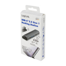 USB 3.2 Gen1 docking station, 7-port, PD, for iPad, aluminum USB 3.2 Gen1 docking station, 7-port, PD, for iPad, aluminum