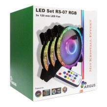 Inter-Tech Lüfter 120*120*25 ARGUS RGB-FAN SET RS-07, 3X LED retail Inter-Tech Lüfter 120*120*25 ARGUS RGB-FAN SET RS-07, 3X LED retail