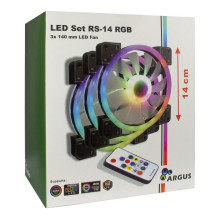 Inter-Tech Lüfter 140*140*25 ARGUS RGB-FAN SET RS-14 retail Inter-Tech Lüfter 140*140*25 ARGUS RGB-FAN SET RS-14 retail