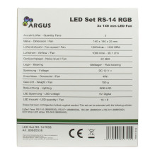 Inter-Tech Lüfter 140*140*25 ARGUS RGB-FAN SET RS-14 retail Inter-Tech Lüfter 140*140*25 ARGUS RGB-FAN SET RS-14 retail