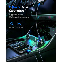 Car charger Joyroom JR-CCN18 USB-C / USB-A 65W black