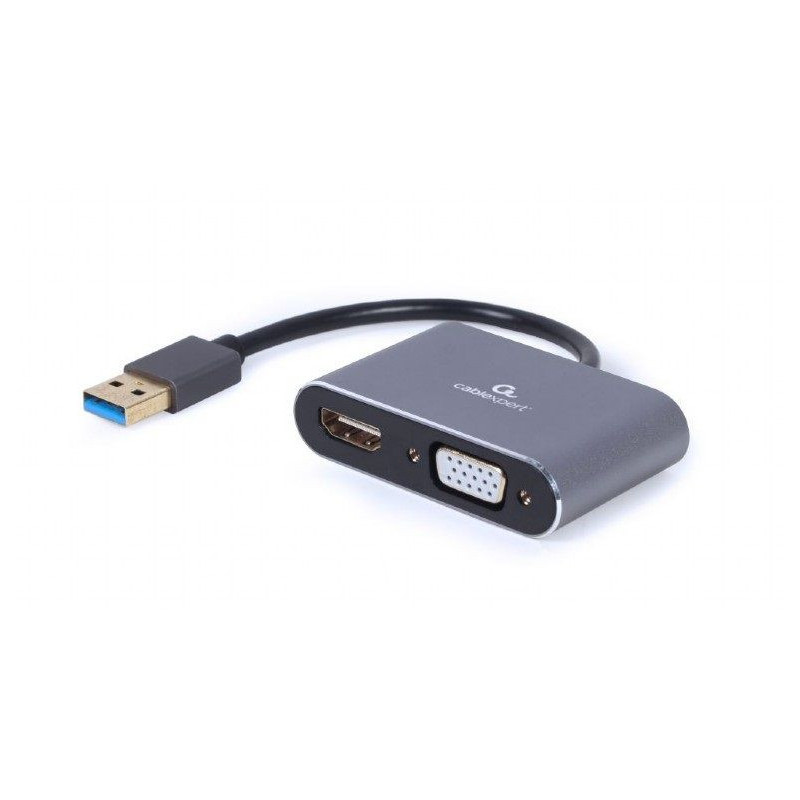 „Cablexpert“ USB ekrano adapteris A-USB3-HDMIVGA-01 0,15 m, USB 3.0 A tipo