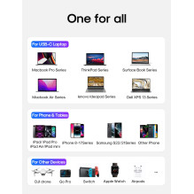 Charger Joyroom JR-TG10 GaN 65W 2xUSB-C / USB-A + USB-C to USB-C 100W 1.2m cable black Charger Joyroom JR-TG10 GaN 65W 2xUSB-C / USB-A + USB-C to USB-C 100W 1.2m cable black
