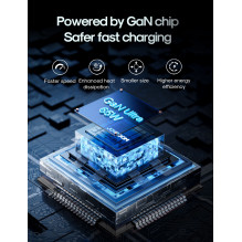 Charger Joyroom JR-TG10 GaN 65W 2xUSB-C / USB-A + USB-C to USB-C 100W 1.2m cable black Charger Joyroom JR-TG10 GaN 65W 2xUSB-C / USB-A + USB-C to USB-C 100W 1.2m cable black