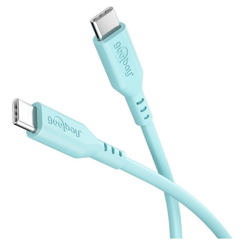 Goobay USB-C Silicone Cable, 1.5 m, turquoise