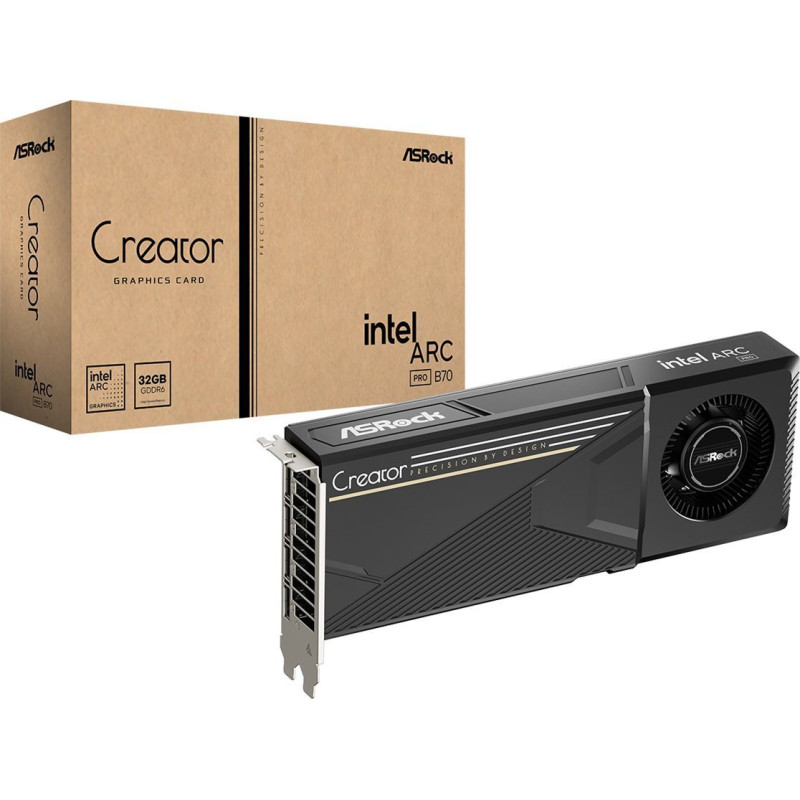 ASROCK Intel Arc Pro B70 Creator Graphics Card 32GB GDDR6 DP
