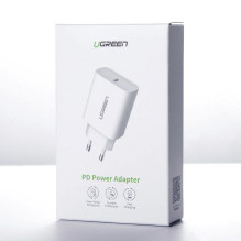 Ugreen Ugreen USB įkroviklis „Power Delivery 3.0“ Quick „Charge 4.0+“ 20W 3A balta (60450) balta Ugreen Ugreen USB įkroviklis „Power Delivery 3.0“ Quick „Charge 4.0+“ 20W 3A balta (60450) balta