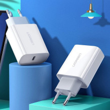Ugreen Ugreen USB charger Power Delivery 3.0 Quick Charge 4.0+ 20W 3A white (60450) White Ugreen Ugreen USB charger Power Delivery 3.0 Quick Charge 4.0+ 20W 3A white (60450) White