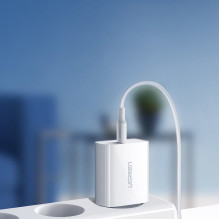 Ugreen Ugreen USB įkroviklis „Power Delivery 3.0“ Quick „Charge 4.0+“ 20W 3A balta (60450) balta Ugreen Ugreen USB įkroviklis „Power Delivery 3.0“ Quick „Charge 4.0+“ 20W 3A balta (60450) balta