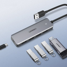 Ugreen Ugreen USB HUB - 4x USB 3.2 Gen 1 with micro USB power port gray (CM219 50985) Ugreen Ugreen USB HUB - 4x USB 3.2 Gen 1 with micro USB power port gray (CM219 50985)